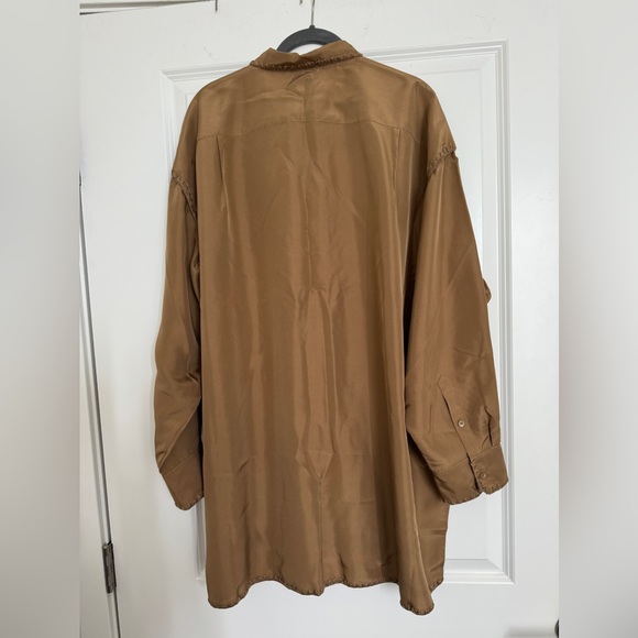 TOTÊME Embroidered-Edge Silk Shirt DK 40 = UK 12/ US 8/ IT 44 NWT - Picture 10 of 12